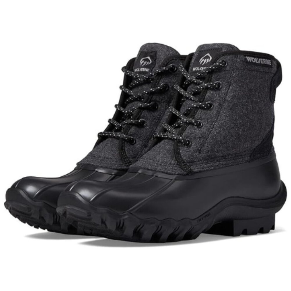 Wolverine Women's Black Waterproof Lace-Up Duck Boots